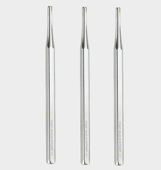 Manches pour miroirs buccaux, lisses, inox-BECHT