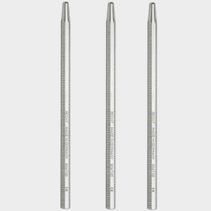 Manches pour miroirs buccaux, strié, inox-BECHT